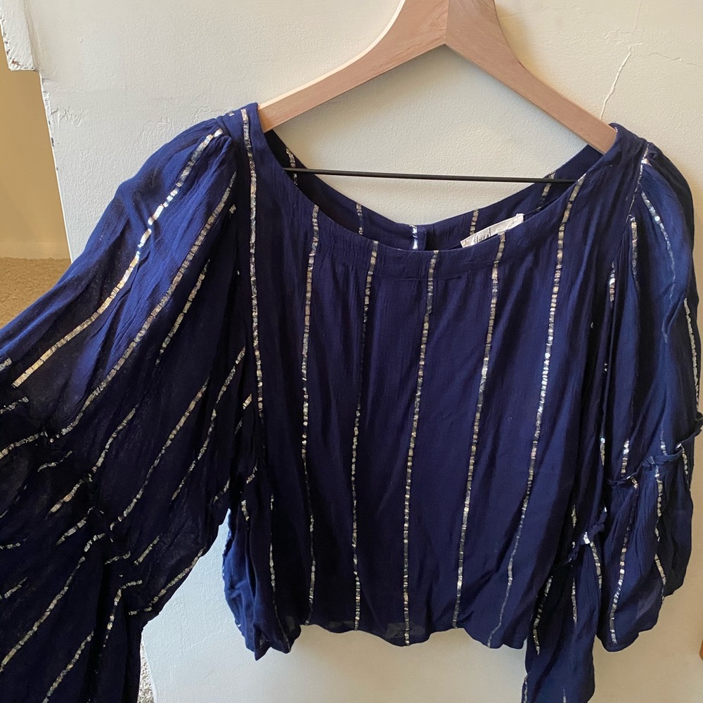 Butterfly sleeve Anthropologie top